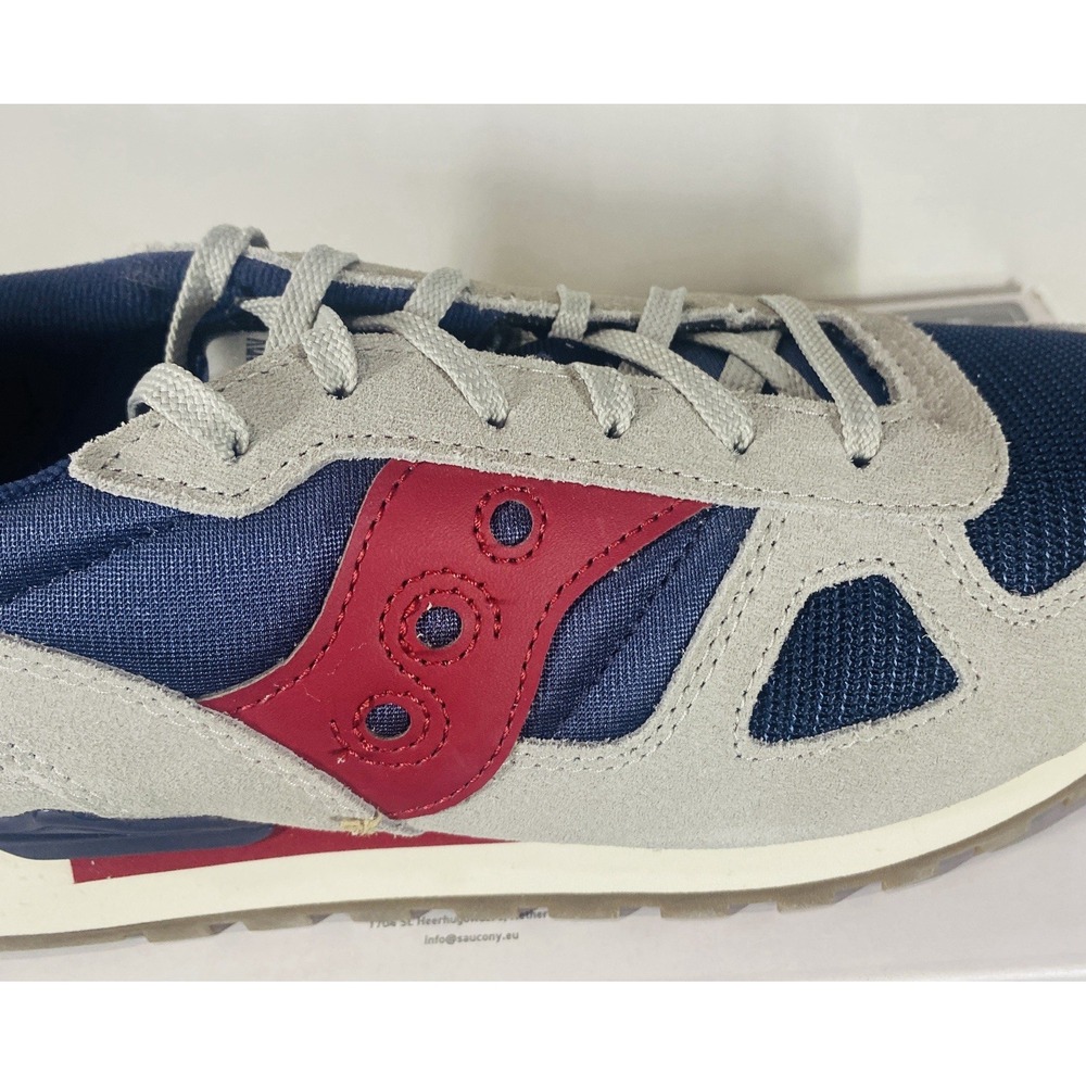 Saucony Shadow Original Women's 7.5 / Big Kids 6 Grey Navy Red Sk267821 New View 5
